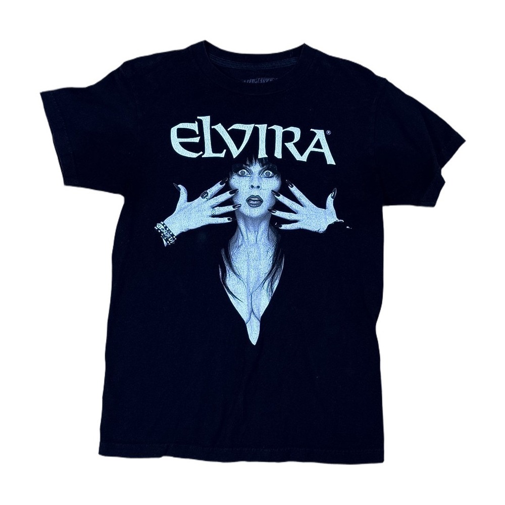 Elvira Graphic T-Shirt Mens Small Black Excellent Mistress of the Dark Horror